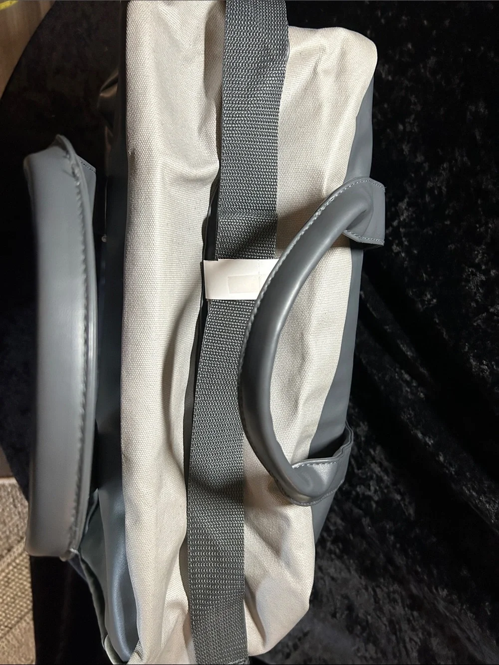 Calvin Klein Two-Tone Gray and Cream Men's Duffel Bag